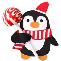 Leaper 50PCS Penguin Christmas Pattern Lollipop Decorative Paper Cards in Black
