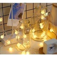 Leaper 6.5 Metres 30 Lamps Warm White Ball Solar Camping Light String in Yellow
