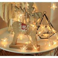 Leaper 7 Metres 50 Lamps Warm White Stars Solar Camping Light String in Yellow