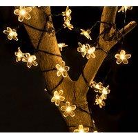 Leaper 9.5 Metres 50 Lamps Warm White Sakura Solar Camping Light String in Yellow