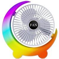 Leaper Blue 800 mAh Portable Small USB Charging Electric Cooling Fan in White