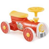 Gymax Ride on Push Car Portable Foot to Floor Scooter With Train Whistle in Orange