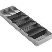 Metaltex Cutlery Rack Organiser - Grey/Black in Grey