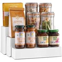 YouCopia Kitchen Cabinet 3-Tier Shelf Steps White