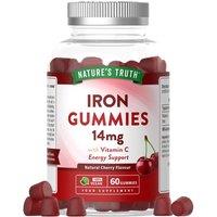 Nature's Truth Iron 14mg Gummies - 60 Vegan Gummies - Cherry Flavour in Clear | Size: Pack of 60