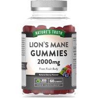 Nature's Truth Lion's Mane 2000mg - 60 Vegan Gummies - Berry Flavour in Clear | Size: Pack of 60