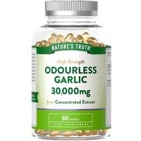 Nature's Truth Odourless Garlic 30, 000mg - 60 Softgels in Clear | Size: Pack of 60