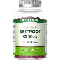 Nature's Truth Beetroot Extract 3000mg - 60 Tablets in Clear | Size: Pack of 60