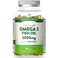 Nature's Truth Omega 3 Fish Oil 2000mg - 60 Softgels in Clear | Size: Pack of 60