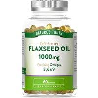 Nature's Truth Flaxseed Oil 1000mg - 60 Softgels in Clear | Size: Pack of 60