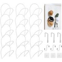Hinsinc 15 Pack Heavy Duty Hat Rack Over Door Wall Mounted Hanger in White