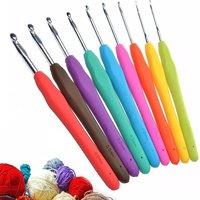 VOGREX 9Pcs Crochet Hooks Set Aluminum Multi Color