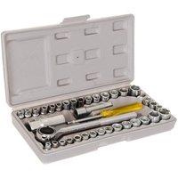 SPETLEK 1/4 3/8 DR METRIC IMPERIAL-AF RATCHET DRIVER & STORAGE CASE in Silver