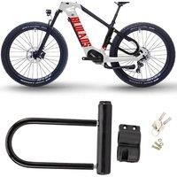 SPETLEK U-Shaped Bike Lock with Cable 2 Keys & Bracket Heavy Duty in Black
