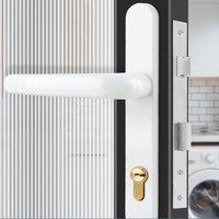 SPETLEK Door Handle Set 92pz Sprung Double Glazing Pair Patio PVC Lever in Cool White