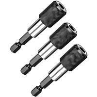 SPETLEK 3 Pack Magnetic Drill Bit Holder Quick Release 1/4" Hex Shank 60mm