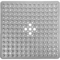 SPETLEK Grey Non Slip Bath Mat Square Shower Mat Anti-Mold
