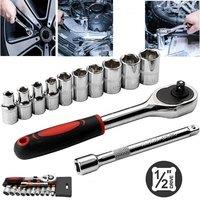 SPETLEK 12PC 1/2" Socket Set 8-24mm Metric with Ratchet