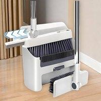 SPETLEK Dustpan & Brush Set with Long Handle White