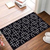 Smart Living Siam Heavy Duty Machine Washable Hallway Kitchen Non Slip Door Mat in Black | Size: 80 cm x 150 cm