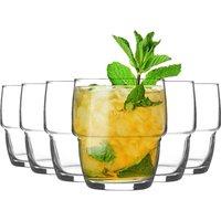 LAV Galata Stacking Tumbler Glasses - 285ml - Clear - Pack of 6