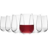 LAV Gaia Extra Large Stemless Wine Glasses - 590ml - Clear - Pack of 6