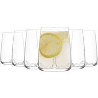 LAV Terra Tumbler Glasses - 360ml - Clear - Pack of 6
