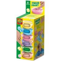 SES Creative Fingerpaint Pastel 6 Colours 45mL | Size: 1 Pack