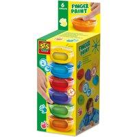 SES Creative Fingerpaint 6 colours x 45ml | Size: 1 Pack