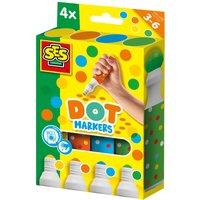 SES Creative Dot Markers - 4 Colours XXL | Size: 1 Pack
