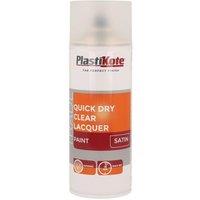 Plastikote Trade Quick Dry Clear Lacquer Spray Satin 400Ml