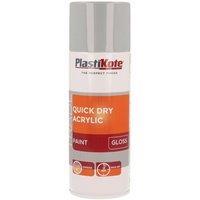 Plastikote Trade Quick Dry Acrylic Spray Paint Gloss Grey 400Ml