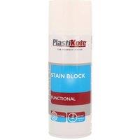Plastikote Trade Stain Block Spray Paint White 400Ml