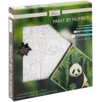 Totum Paint by Number 20x20cm Panda-25 Paints & 4 Brushes | Size: 1 Pack