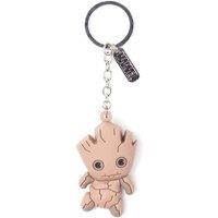 Marvel Guardians Of The Galaxy 3D Baby Groot Keyring in Brown