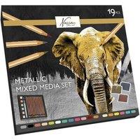 Totum Metallic Mixed edia Set In FC Box in Black | Size: 1 Pack