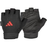 adidas Adjustable Essential Gym Gloves in Red | Size: Large