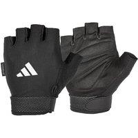 adidas Adjustable Essential Gym Gloves in White | Size: XL