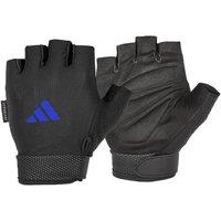 adidas Adjustable Essential Gym Gloves in Blue | Size: XL