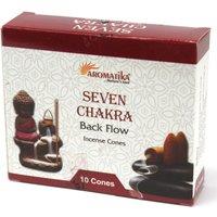 KDMD Aromatica Backflow Incense Cones - 7 Charkras in Maroon