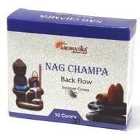 KDMD Aromatica Backflow Incense Cones - Nag Champa in Blue