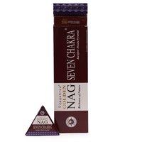 KDMD 42g Jumbo Golden Nag - Seven Chakra Backflow Incense Cones in Maroon