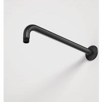 Nes Home Matte Black 335mm Wall Mounting Brass Round Shower Arm