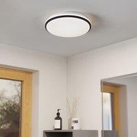 Eglo Margidore Steel White & Black LED CCT IP54 Wall & Ceiling Light