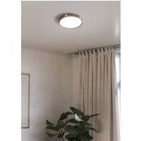 Eglo Fueva 6 Silver Steel & Plastic LED CCT Technology Flush Ceiling Light in Metallic Gold