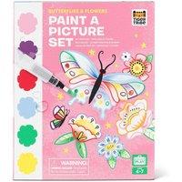Tiger Tribe Paint-a-Picture Set (Butterflies & Flowers) - 16-Page Nature Painting Book