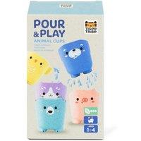 Tiger Tribe Pour & Play Animal Cups (5pcs) - 3-in-1 Stacking Bath Toy