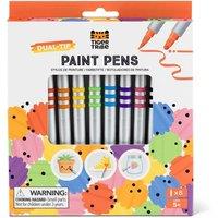 Tiger Tribe Dual-Tip Paint Pen Set - 8 pcs Double Ended Painting Pens