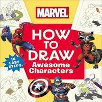 DK Marvel How to Draw Awesome Characters Paperback Book