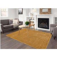 Smart Living Super Soft Fluffy Thick Pile Shimmer Shaggy Area Rugs in Gold | Size: 80 cm x 150 cm